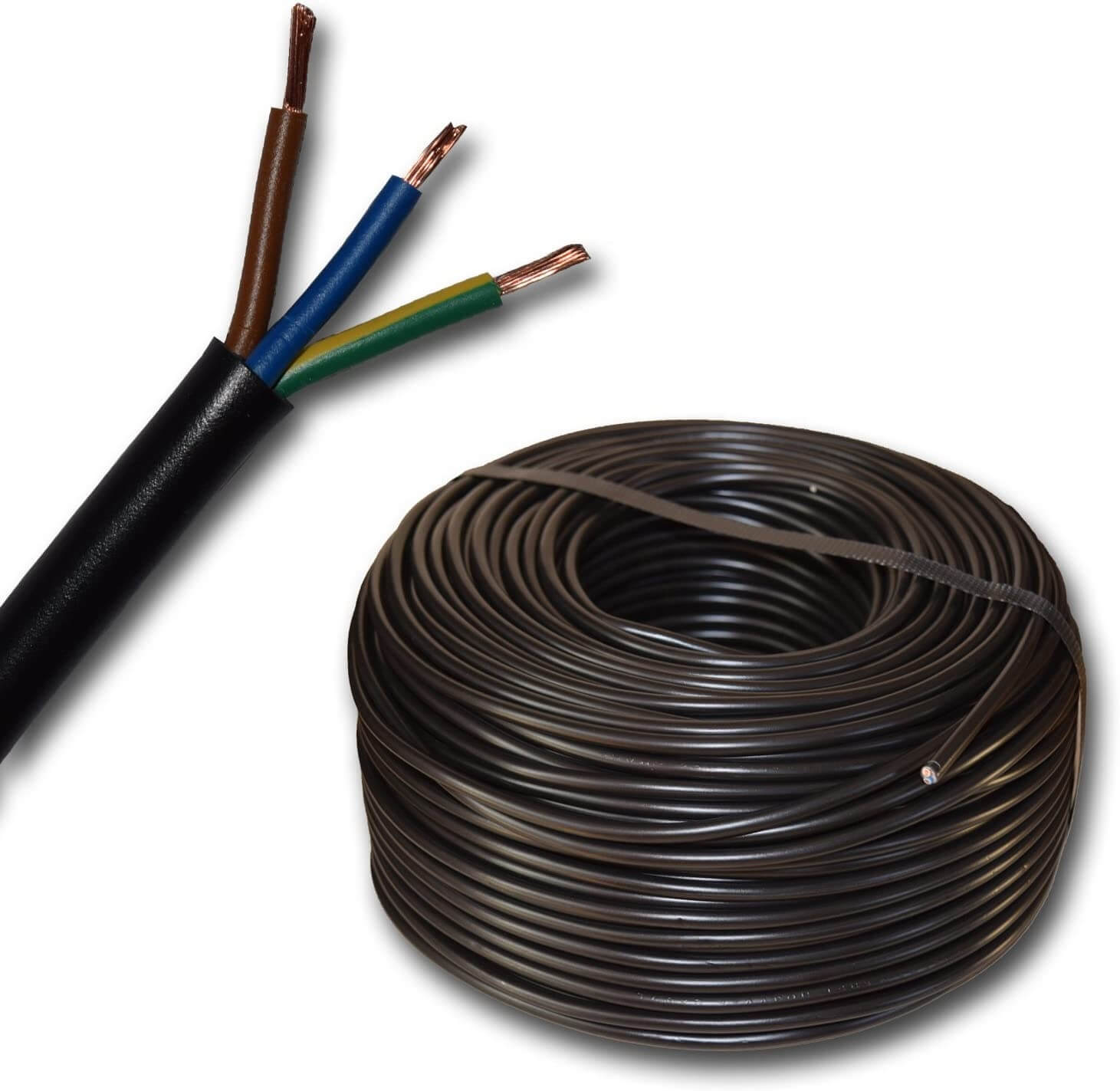 300/500V 3 Core 1.5mm 2.5mm 4mm 6mm 10mm H05VV-F Flexible Cable RVV 3*0.75mm Flexible Power Cable PVC Insulated Electrical Electric Cable and Wire