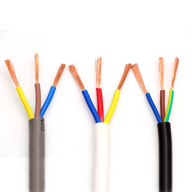 300/500V 3G x1.0mm Flexible Wire Cable 3 Core 1.0 mm2 PVC Insulated PVC Sheathed 18 AWG Multi-core Flexible Cable
