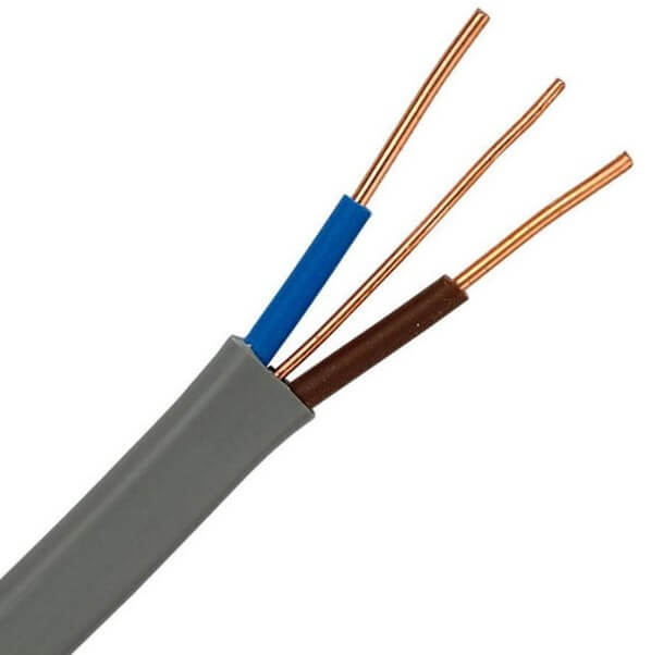 BS6004 6242Y 2*2.5MM and 1.5mm2 Earth Electric Wire Cable Flat PVC Insulation Copper Twin and Earth Cable