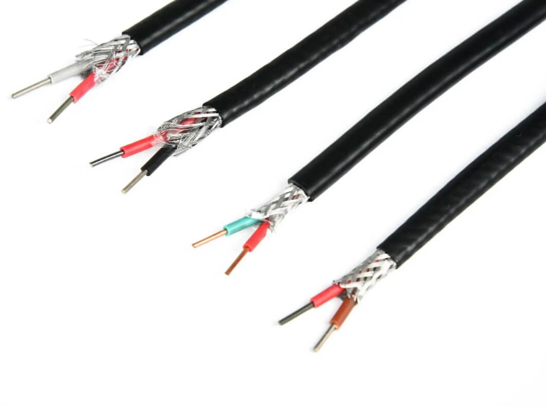 High Temperature Compensation Cable Wire 2x1.5mm2 KC Fiberglass Sheath FTFE Insulation High Temperature Thermocouple Compensating Lead Cable Wire
