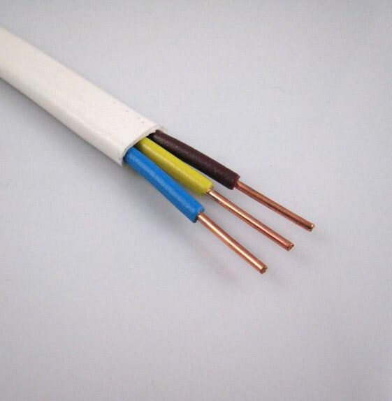 Manufacturer 18AWG Electrical Wire Flat Cable 2 core 3 core 1.5mm 2.5mm 4sqmm PVC Jacket Factory Price FFC Flat Electrical Wire Power Cable