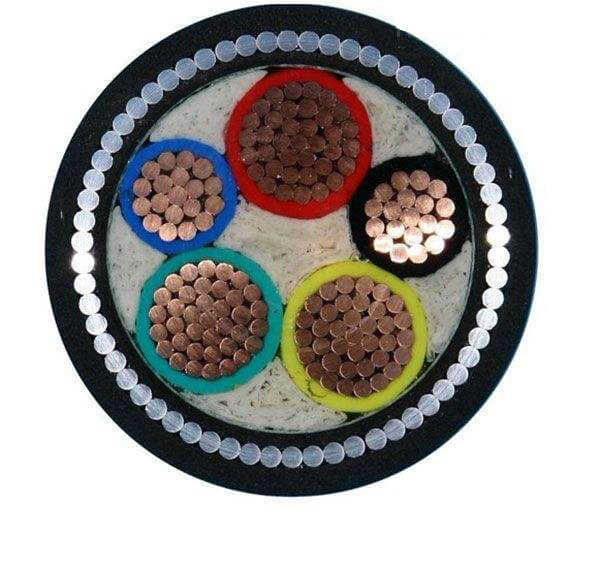 600/1000 volts Low Voltage 5 Core 35mm2 25mm2 50mm2 6mm2 10mm2 16m2m Copper XLPE Insulated PVC Sheathed SWA STA Steel Wire Armored Power Cable